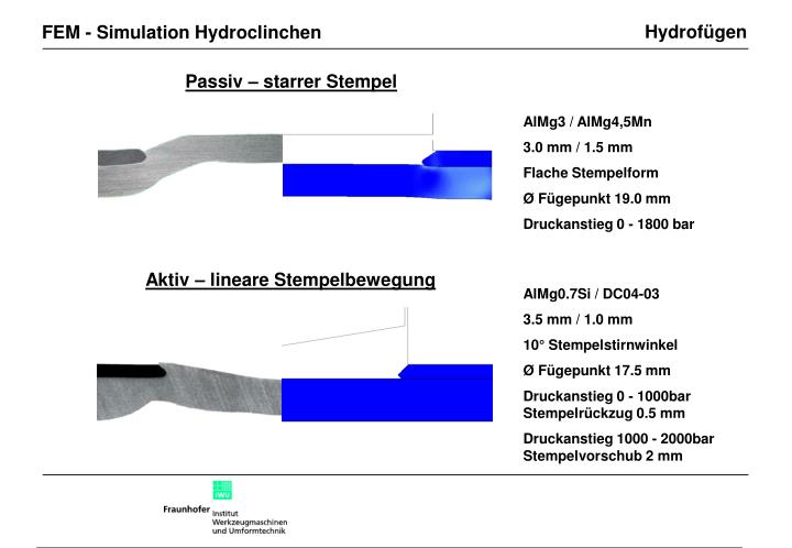 fem simulation hydroclinchen