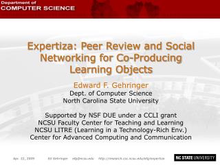 Expertiza : Peer Review and Social Networking for Co-Producing Learning Objects
