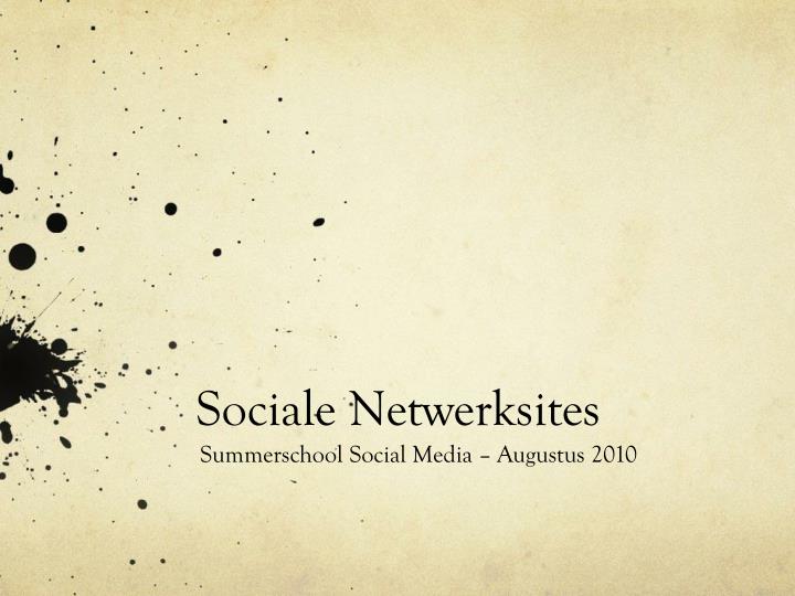 sociale netwerksites