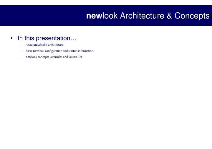new look architecture concepts