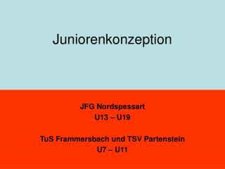 juniorenkonzeption