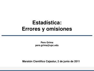 estad stica errores y omisiones