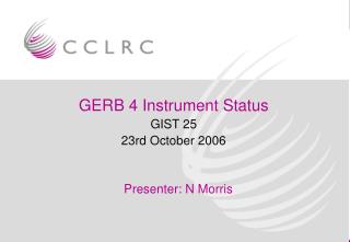 GERB 4 Instrument Status GIST 25 23rd October 2006
