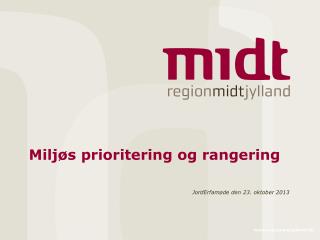 milj s prioritering og rangering