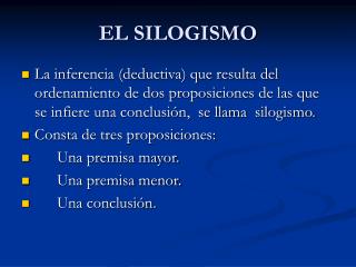 el silogismo
