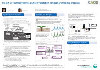 Project D: Thermodynamics and soil-vegetation-atmosphere transfer processes