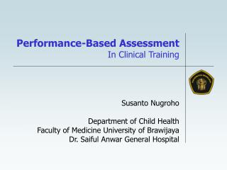 Performance-Based Assessment In Clinical Training