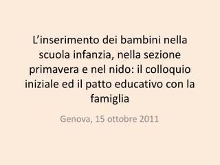 genova 15 ottobre 2011