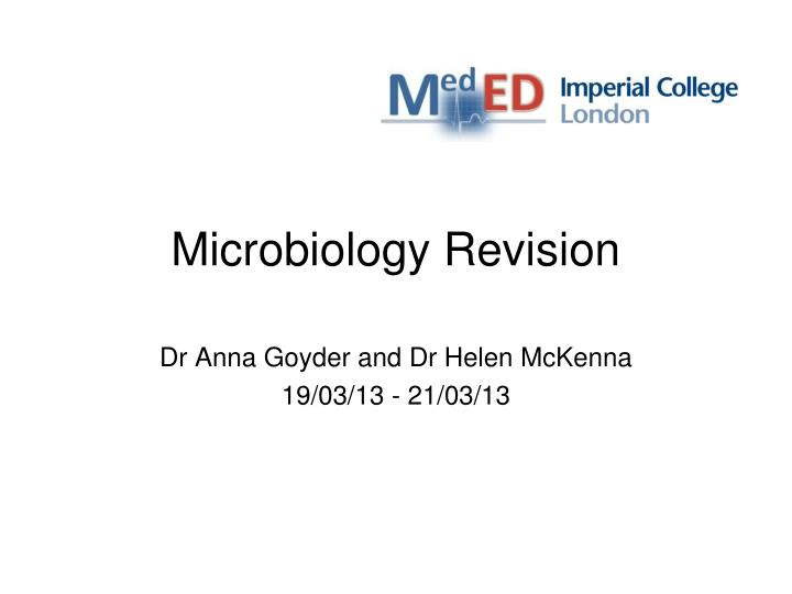 microbiology revision