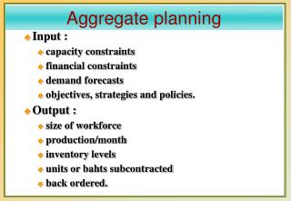 aggregate planning