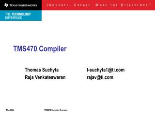 TMS470 Compiler
