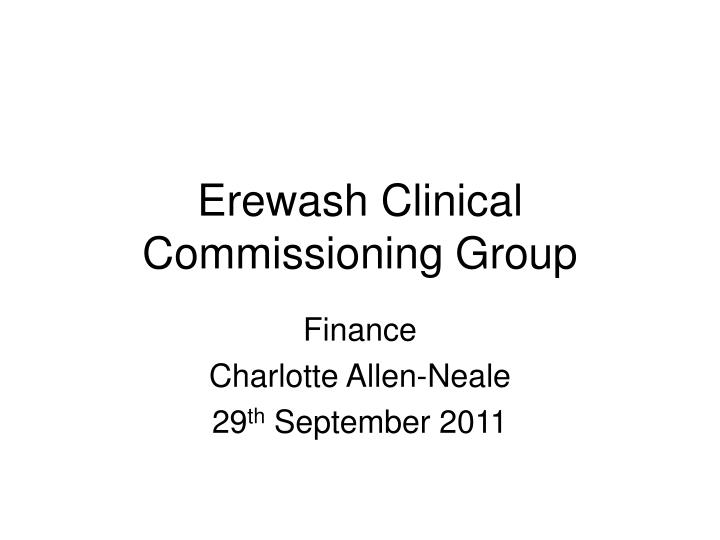 erewash clinical commissioning group