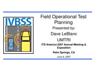 Field Operational Test Planning