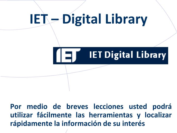 iet digital library