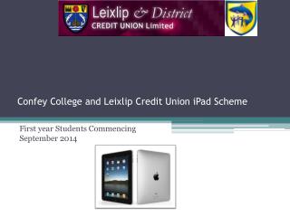 Confey College and Leixlip Credit Union iPad Scheme