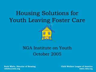 Housing Solutions for Youth Leaving Foster Care