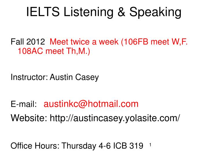 ielts listening speaking