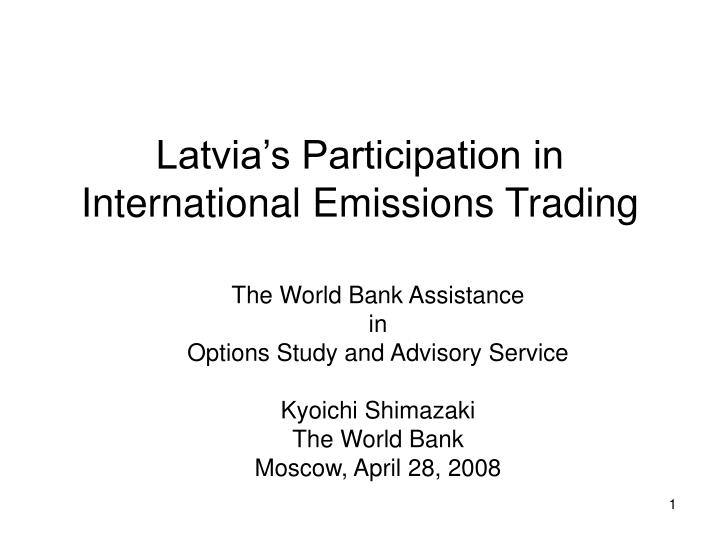 latvia s participation in international emissions trading