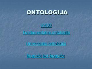 ONTOLOGIJA