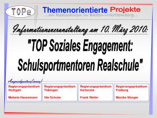 "TOP Soziales Engagement: Schulsportmentoren Realschule"