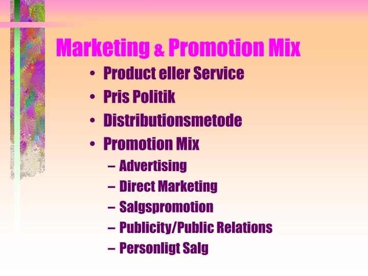 marketing promotion mix