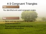 4-3 Congruent Triangles - slide 1