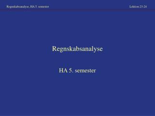 regnskabsanalyse