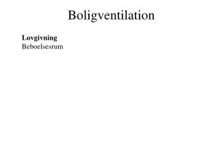 boligventilation