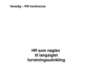 venedig pid konference