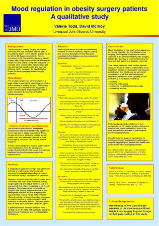 Mood regulation in obesity surgery patients A qualitative study