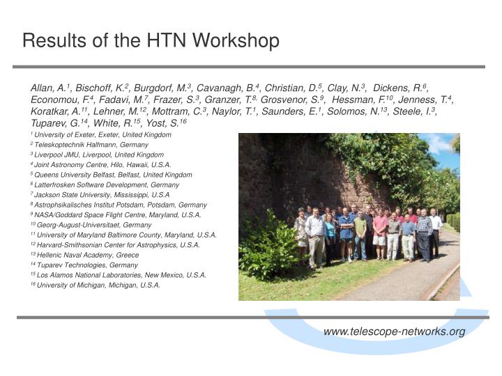 results of the htn workshop