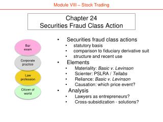 Chapter 24 Securities Fraud Class Action