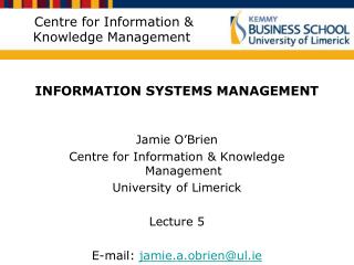 Centre for Information &amp; Knowledge Management