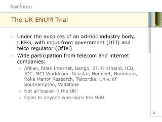 The UK ENUM Trial