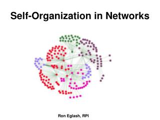 Self-Organization in Networks