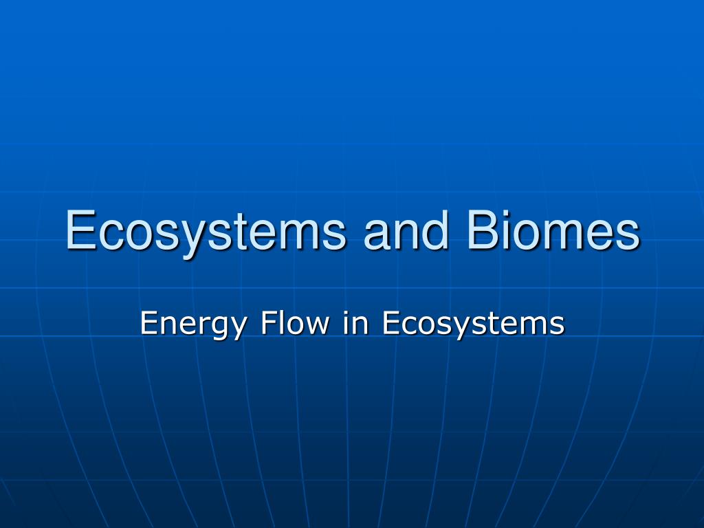 PPT - Ecosystems and Biomes PowerPoint Presentation, free download - ID ...