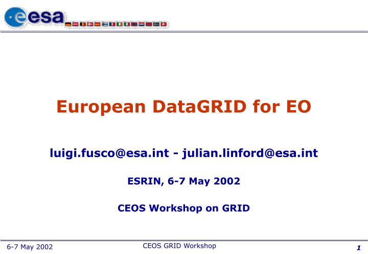 european datagrid for eo