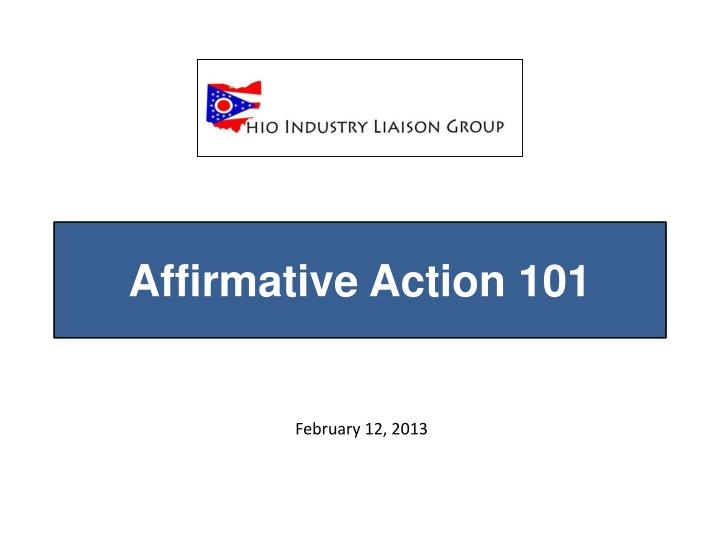 affirmative action 101