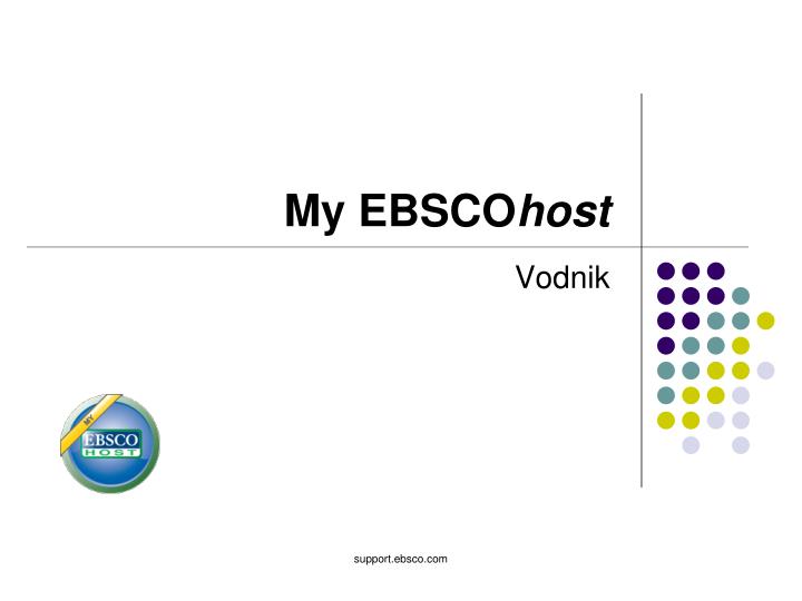 my ebsco host