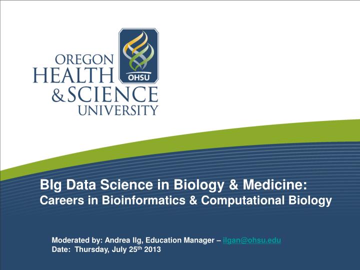 big data science in biology medicine careers in bioinformatics computational biology