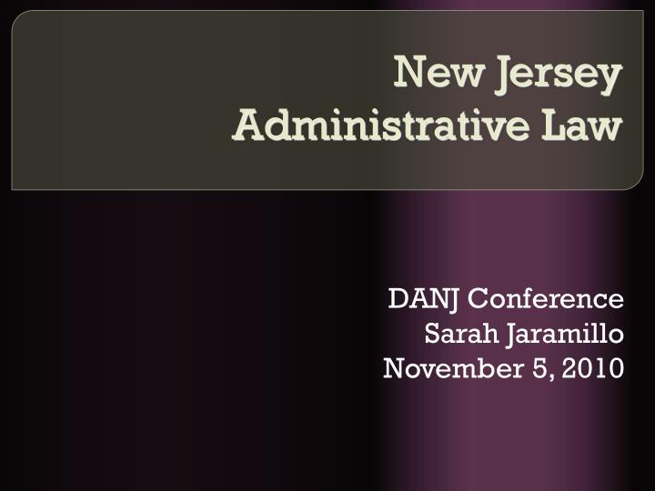 new jersey administrative law