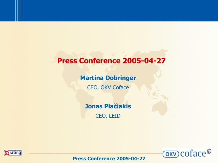 press conference 2005 04 27