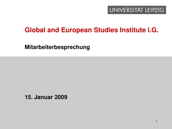 global and european studies institute i g