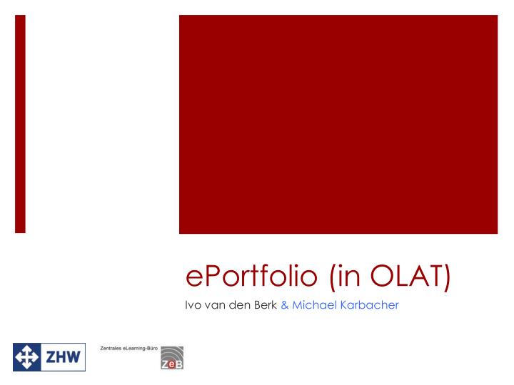 eportfolio in olat