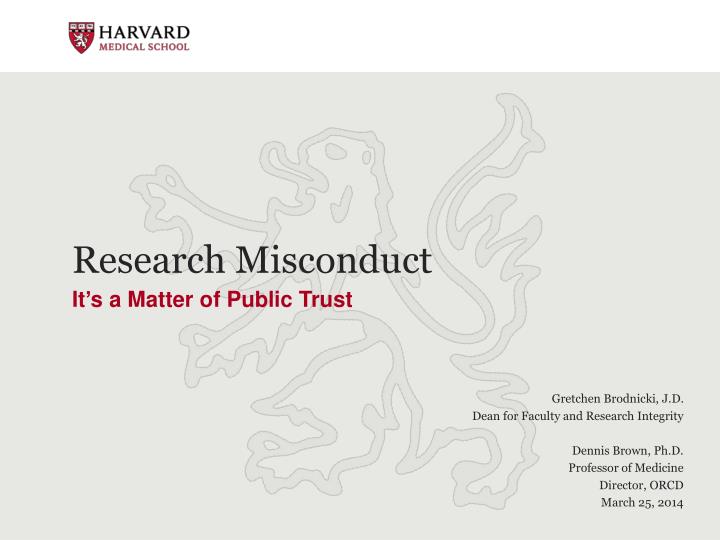 research misconduct