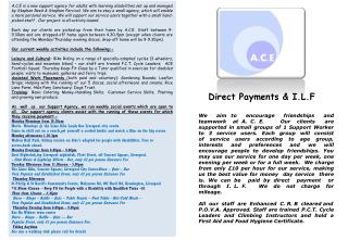Direct Payments &amp; I.L.F