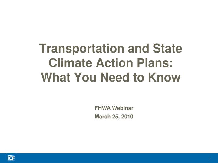 transportation and state climate action plans what you need to know