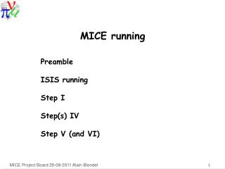 MICE running