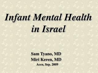 Infant Mental Health in Israel