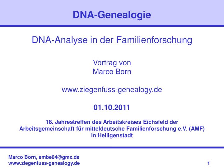 dna genealogie
